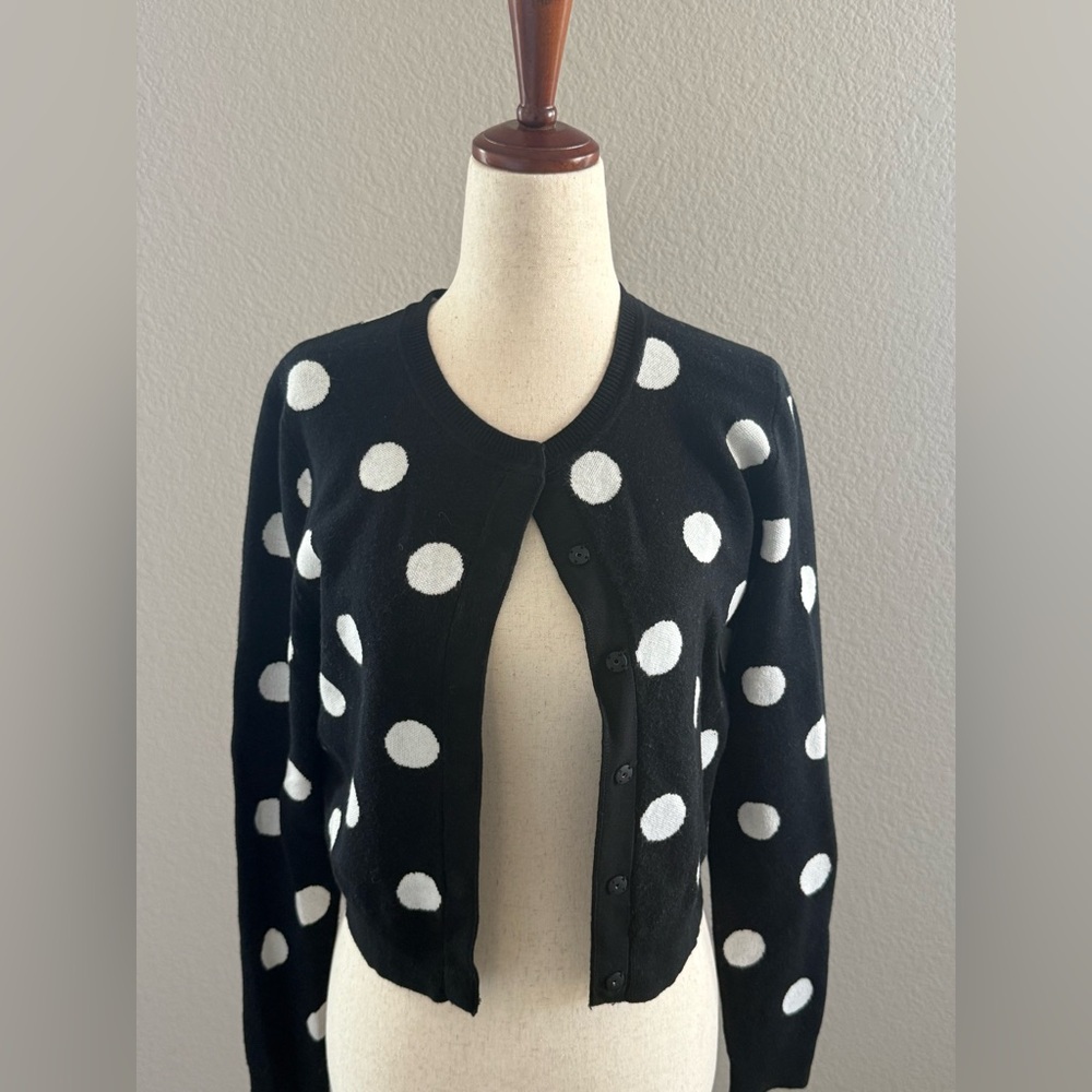 Victor Glemaud for Target Black and White Polka Dot Button Up Cardigan
